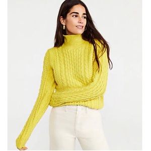 Ann Taylor Mock Neck Cable Sweater. New with tag.